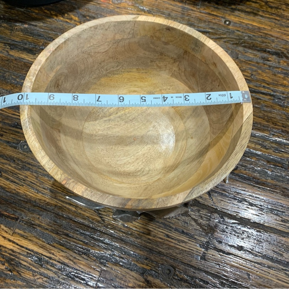 Wood Bowl Bat Halloween Candy Dish Treats New Party Decor - Picture 12 of 13